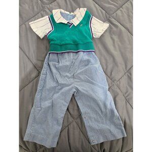 Vintage Nursery Rhymes 18 Months Zip Up Dress Up Kidswear Vest Collar